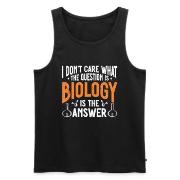 Biologiste Cadeau Biologie - Débardeur bio Premium Homme - noir - Devant - AI Model Male 178 light (178cm)