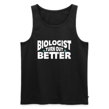 Biologiste Cadeau Biologie - Débardeur bio Premium Homme - noir - Devant - AI Model Male 178 light (178cm)