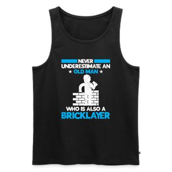 Mason Gift Profession Saying Mason - Men's Premium Organic Tank Top - black - Front - Michal (187cm)
