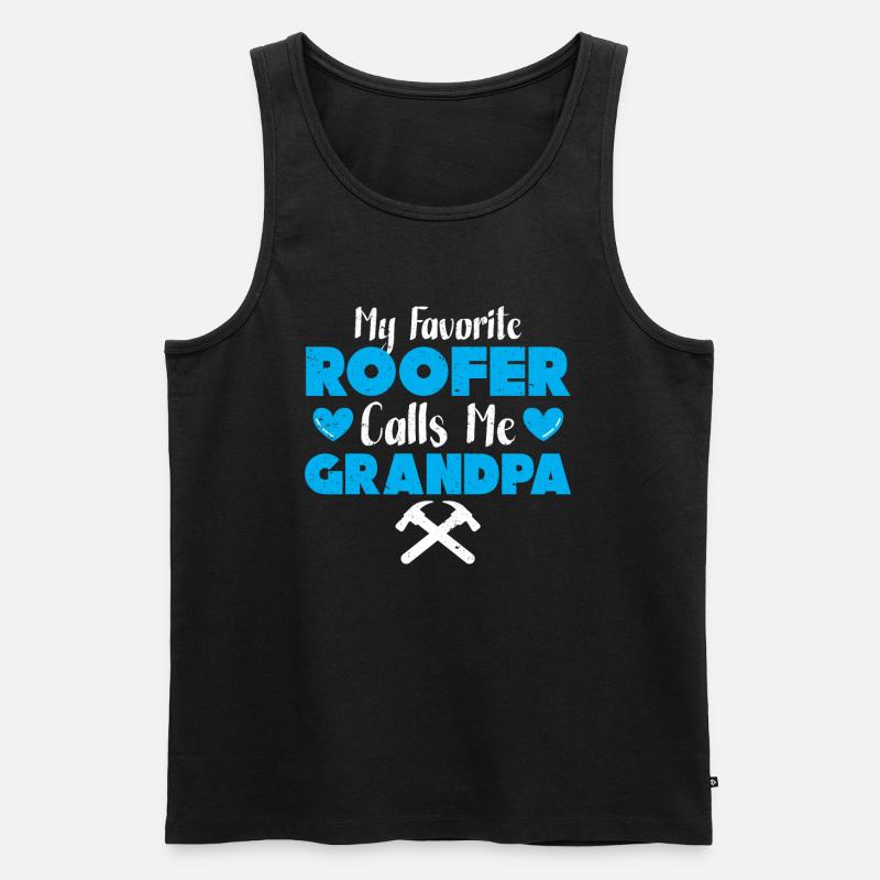 Dachdecker Geschenk Arbeit Handwerker Dachdecker - Männer Premium Bio Tank Top - Schwarz