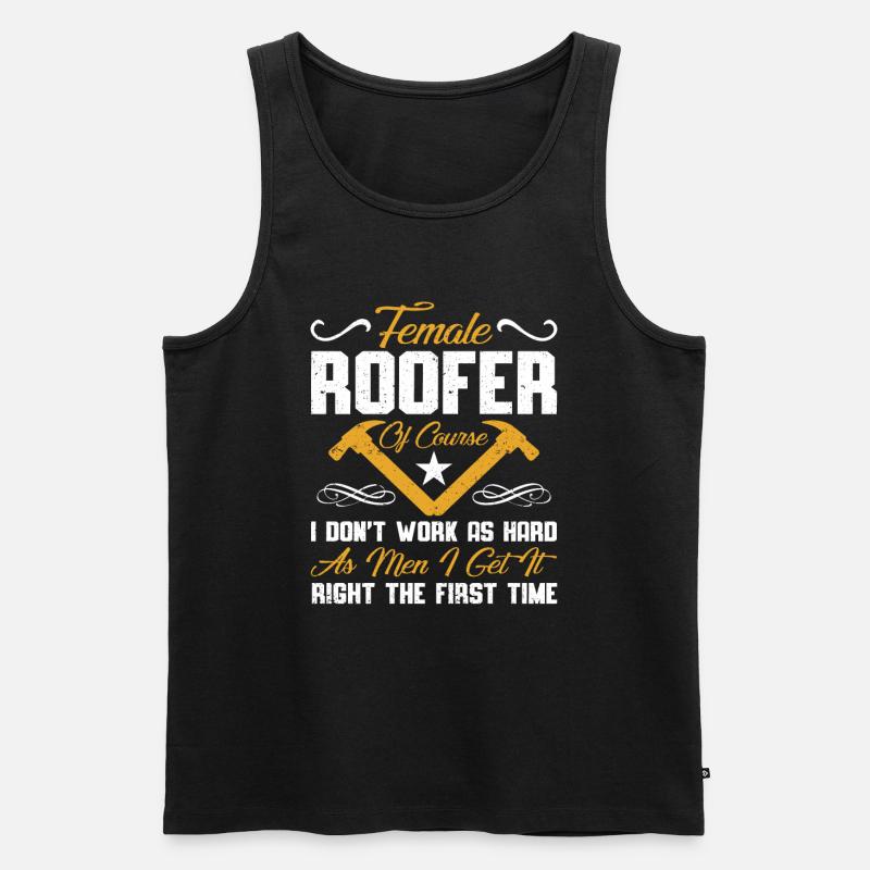 Dachdecker Geschenk Arbeit Handwerker Dachdecker - Männer Premium Bio Tank Top - Schwarz