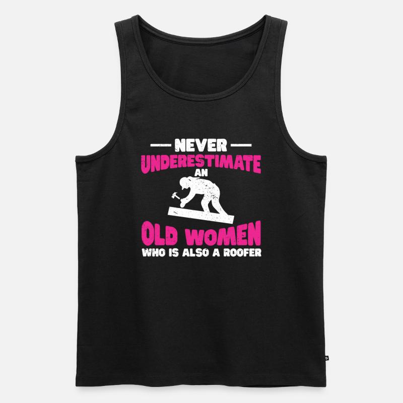 Dachdecker Geschenk Arbeit Handwerker Dachdecker - Männer Premium Bio Tank Top - Schwarz