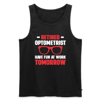 Optiker Geschenk Optometrie - Männer Premium Bio Tank Top - Schwarz - Vorne - AI Model Male 178 light (178cm)
