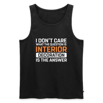 Interior Designer Gift Interior Decoration Designer - Men's Premium Organic Tank Top - black - Front - AI Model Male 178 light (178cm)
