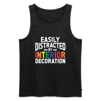 Interior Designer Gift Interior Decoration Designer - Men's Premium Organic Tank Top - black - Front - AI Model Male 178 light (178cm)