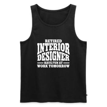 Interior Designer Gift Interior Decoration Designer - Men's Premium Organic Tank Top - black - Front - AI Model Male 178 light (178cm)