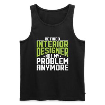 Interior Designer Gift Interior Decoration Designer - Men's Premium Organic Tank Top - black - Front - AI Model Male 178 light (178cm)