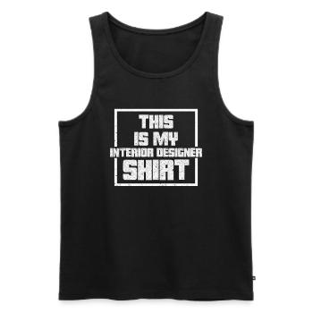 Interior Designer Gift Interior Decoration Designer - Men's Premium Organic Tank Top - black - Front - AI Model Male 178 light (178cm)