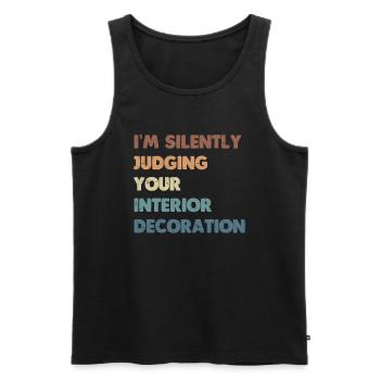 Interior Designer Gift Interior Decoration Designer - Men's Premium Organic Tank Top - black - Front - AI Model Male 178 light (178cm)