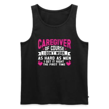 Caregiver Gift Nurse - Men's Premium Organic Tank Top - black - Front - Michal (187cm)