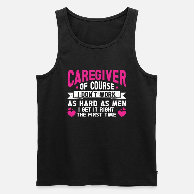 Pflegekraft Geschenk Krankenschwester - Männer Premium Bio Tank Top - Schwarz