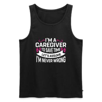 Caregiver Gift Nurse - Men's Premium Organic Tank Top - black - Front - Michal (187cm)