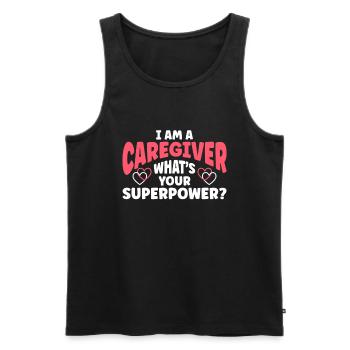Caregiver Gift Nurse - Men's Premium Organic Tank Top - black - Front - Michal (187cm)