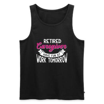 Caregiver Gift Nurse - Men's Premium Organic Tank Top - black - Front - Michal (187cm)