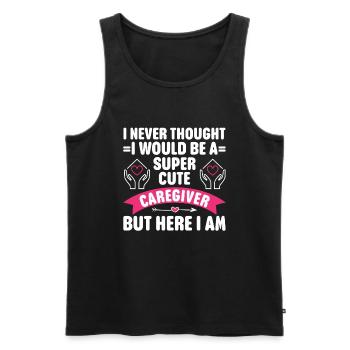 Caregiver Gift Nurse - Men's Premium Organic Tank Top - black - Front - Michal (187cm)