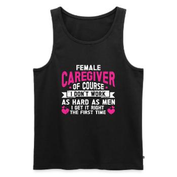 Caregiver Gift Nurse - Men's Premium Organic Tank Top - black - Front - Michal (187cm)