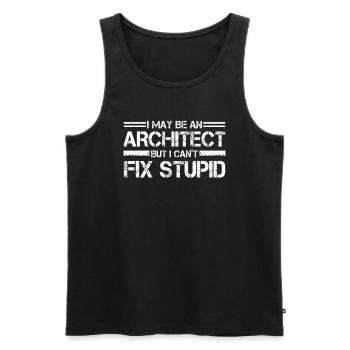 Architect's Gift, Architecture Lover - Men's Premium Organic Tank Top - black - Front - AI Model Male 178 light (178cm)