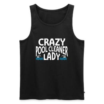 Nettoyage de piscine Travail Gardien de piscine - Débardeur bio Premium Homme - noir - Devant - Michal (187cm)