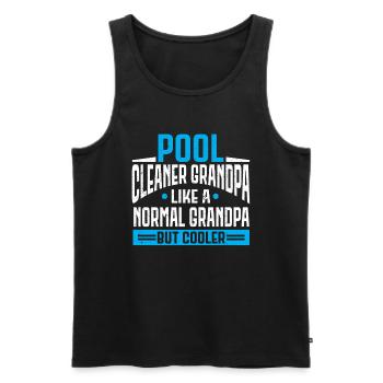 Nettoyage de piscine Travail Gardien de piscine - Débardeur bio Premium Homme - noir - Devant - Michal (187cm)