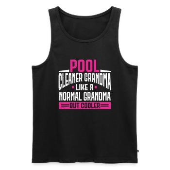 Nettoyage de piscine Travail Gardien de piscine - Débardeur bio Premium Homme - noir - Devant - Michal (187cm)