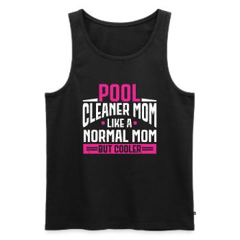 Nettoyage de piscine Travail Gardien de piscine - Débardeur bio Premium Homme - noir - Devant - Michal (187cm)