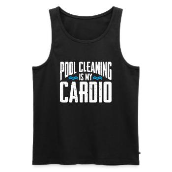 Nettoyage de piscine Travail Gardien de piscine - Débardeur bio Premium Homme - noir - Devant - Michal (187cm)