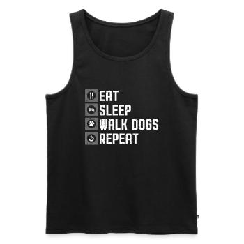 Dog Sitter Gift, Professional Dog Sitter - Men's Premium Organic Tank Top - black - Front - Michal (187cm)