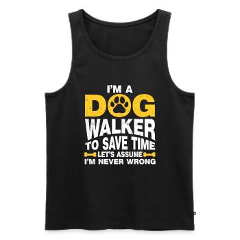 Dog Sitter Gift, Professional Dog Sitter - Men's Premium Organic Tank Top - black - Front - Michal (187cm)