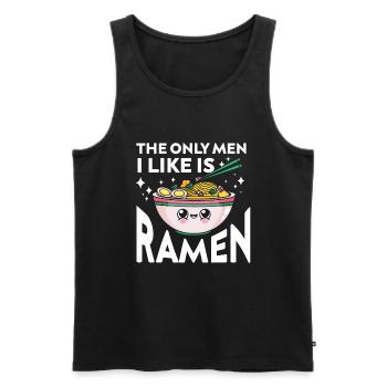Ramen Cadeau Soupe de nouilles japonaises Ramen - Débardeur bio Premium Homme - noir - Devant - Michal (187cm)