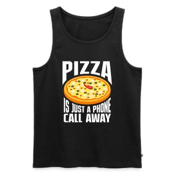 Pizza Italy Food Pizza Maker - Men's Premium Organic Tank Top - black - Front - Michal (187cm)