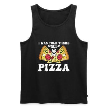 Pizza Italy Food Pizza Makers - Men's Premium Organic Tank Top - black - Front - Michal (187cm)