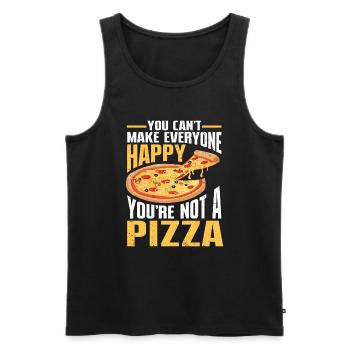 Pizza Italy Food Pizza Makers - Men's Premium Organic Tank Top - black - Front - Michal (187cm)