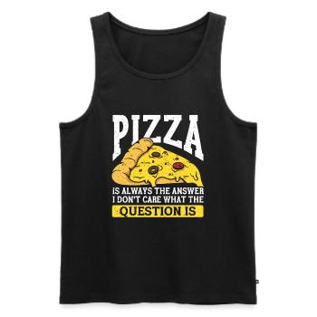 Pizza Italy Food Pizza Maker - Men's Premium Organic Tank Top - black - Front - Michal (187cm)