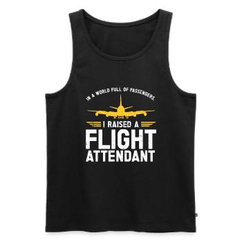 Flugbegleiter Papa Stewardess Flugbegleiter - Männer Premium Bio Tank Top - Schwarz - Vorne - Michal (187cm)
