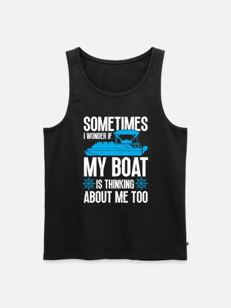 Boat Pontoon Boat Captain - Men's Premium Organic Tank Top - black