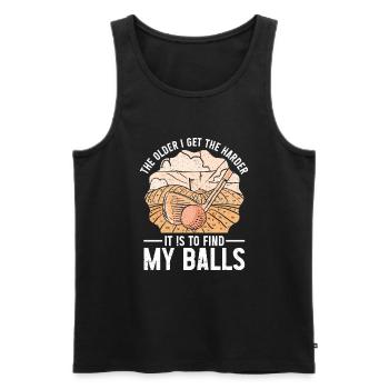 Golf Geschenk Für Golfer - Männer Premium Bio Tank Top - Schwarz - Vorne - AI Model Male 178 light (178cm)