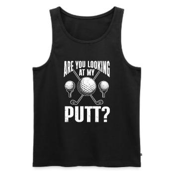 Golf Geschenk Für Golfer - Männer Premium Bio Tank Top - Schwarz - Vorne - AI Model Male 178 light (178cm)
