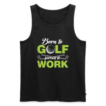 Golf Geschenk Für Golfer - Männer Premium Bio Tank Top - Schwarz - Vorne - AI Model Male 178 light (178cm)