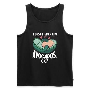 Avocat J’aime les avocats - Débardeur bio Premium Homme - noir - Devant - Michal (187cm)