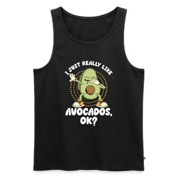 Avocat J’aime les avocats - Débardeur bio Premium Homme - noir - Devant - Michal (187cm)
