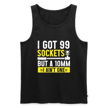 Mechaniker Geschenk - Männer Premium Bio Tank Top - Schwarz - Vorne - Michal (187cm)