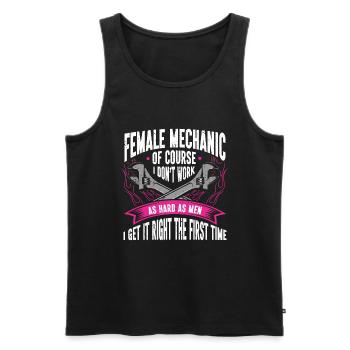 Mécanicien Cadeau Mécanicien - Débardeur bio Premium Homme - noir - Devant - Michal (187cm)