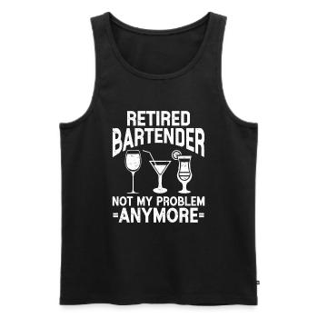 Bartender Gift Job Waiter Bartender - Men's Premium Organic Tank Top - black - Front - Michal (187cm)
