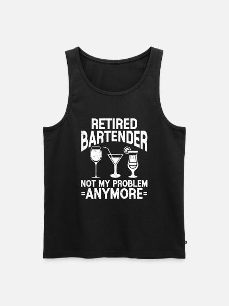 Bartender Gift Job Waiter Bartender - Men's Premium Organic Tank Top - black