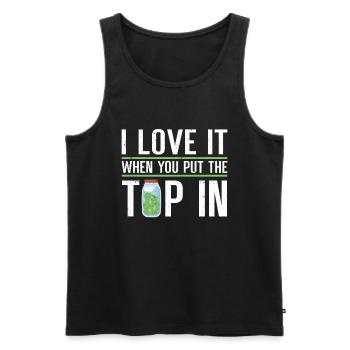 Bartender Gift Job Waiter Bartender - Men's Premium Organic Tank Top - black - Front - Michal (187cm)