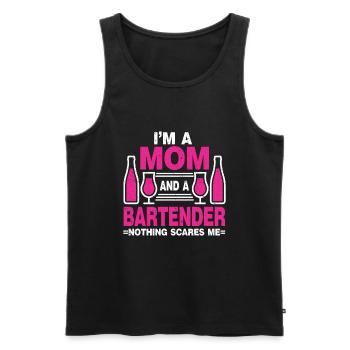 Bartender Gift Job Waiter Bartender - Men's Premium Organic Tank Top - black - Front - Michal (187cm)