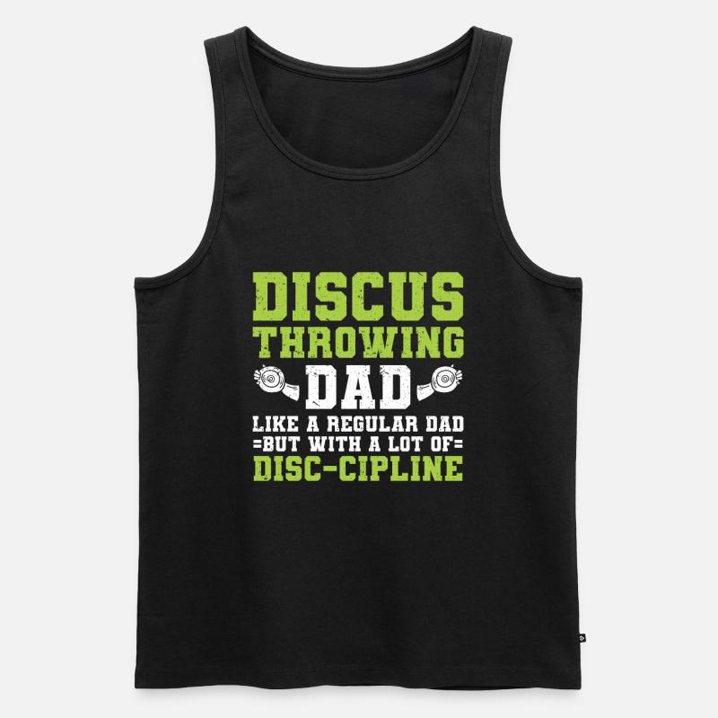 Diskuswerfer Leichtathletik Scheibenwurf - Männer Premium Bio Tank Top - Schwarz