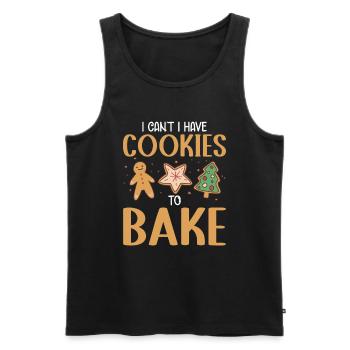 Kekse Backen Weihnachten Plätzchen Bäcker - Männer Premium Bio Tank Top - Schwarz - Vorne - AI Model Male 178 light (178cm)