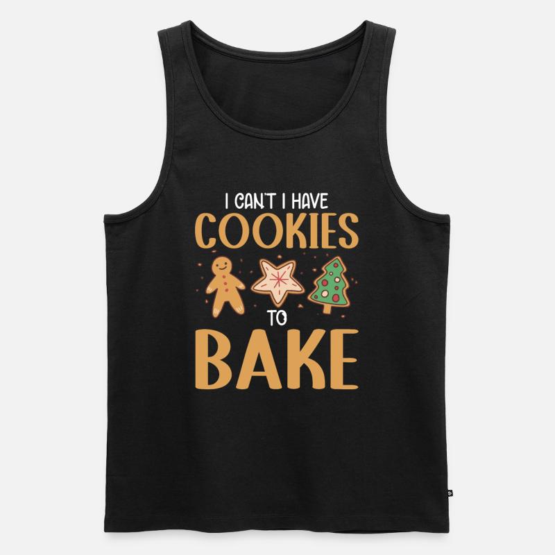 Biscuits Baking Christmas Cookie Baker - Men's Premium Organic Tank Top - black