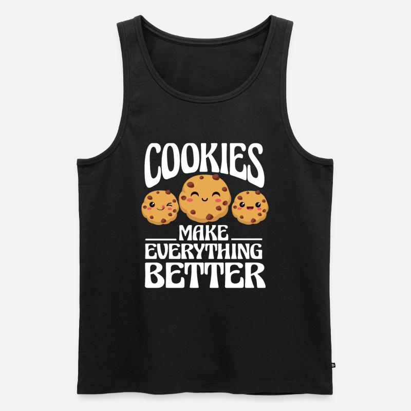 Biscuits Baking Christmas Cookie Baker - Men's Premium Organic Tank Top - black